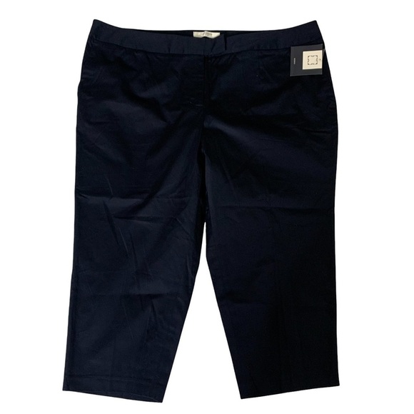 Liz Claiborne new With Tags Jackie Cropped Pants in Navy - Picture 9 of 10